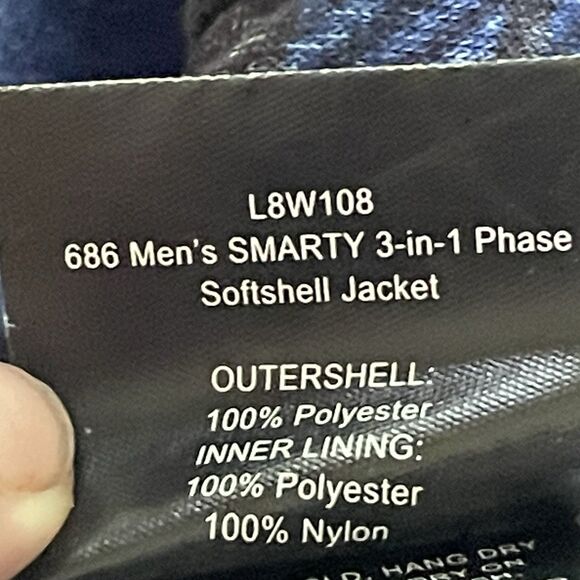 686‎ Smarty Men’s Blue Black Fleece Shacket Size S - Picture 8 of 11